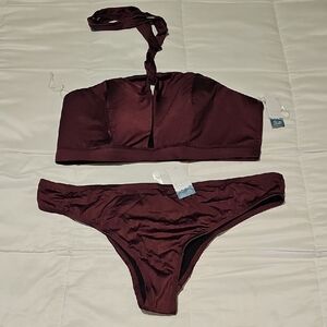 Cacique Swimwear in Rich Burgundy. Never Worn.